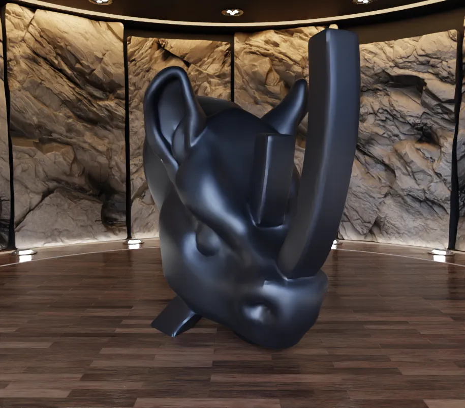 Rhino Black Edition Decorative Sculpture Fan Art Toy