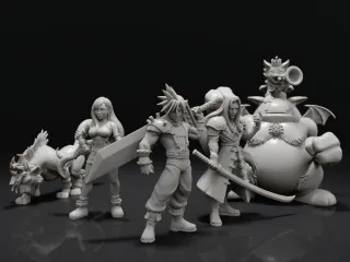 Final Fantasy VII Miniatures Collection – Bring the Iconic W