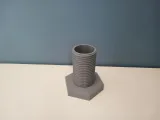 Bolt Vase / Case / Holder, 2 heights, 2 different nuts incl.-2