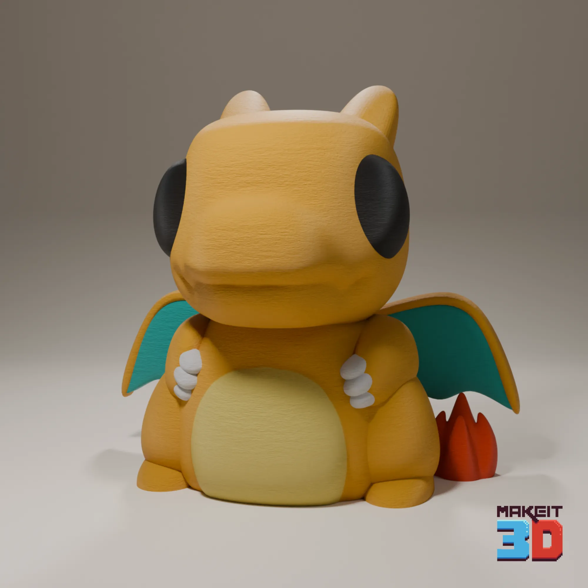 Characters &amp; Creatures STL Download - 3D Printable Charizardby Makeit3D