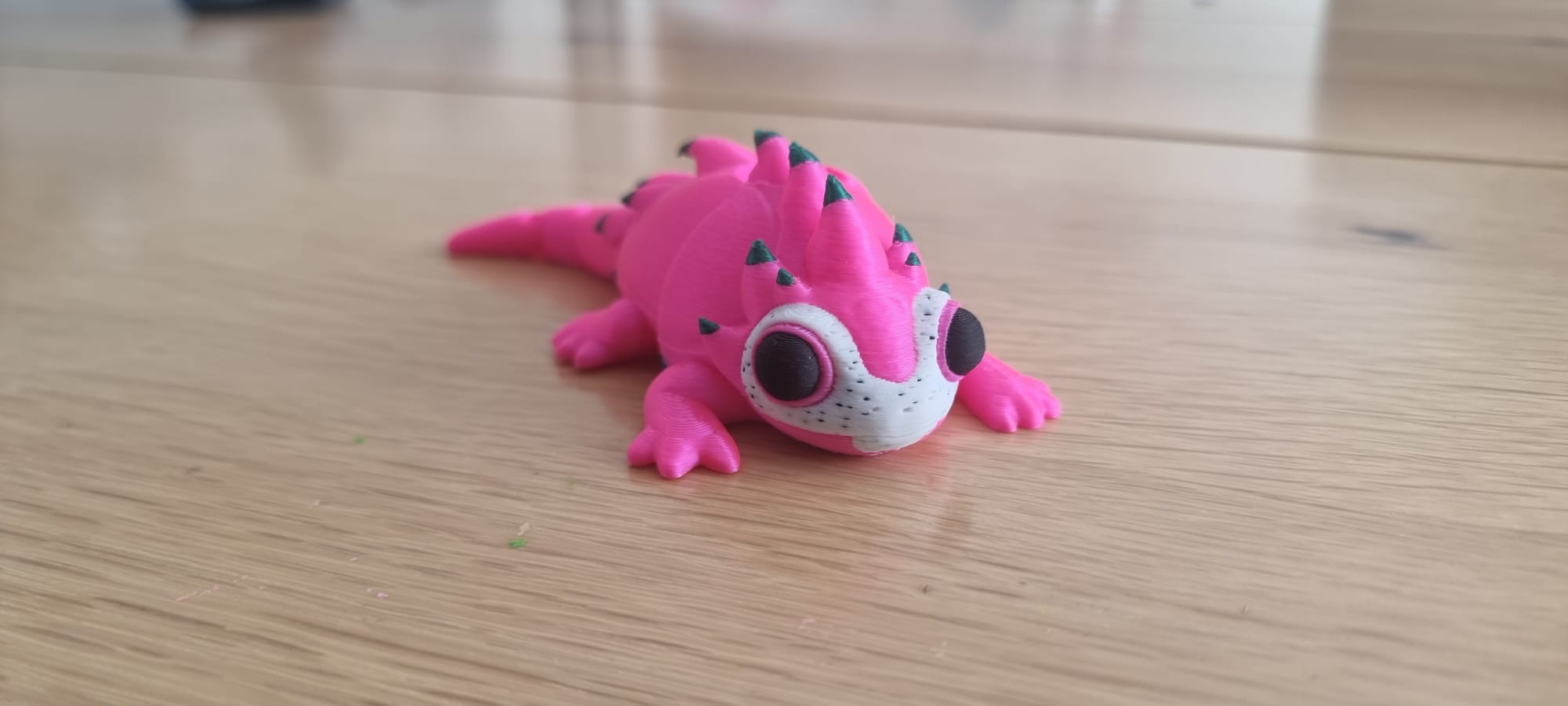 Articulated Dragon fruit Chameleon print in place multi colo