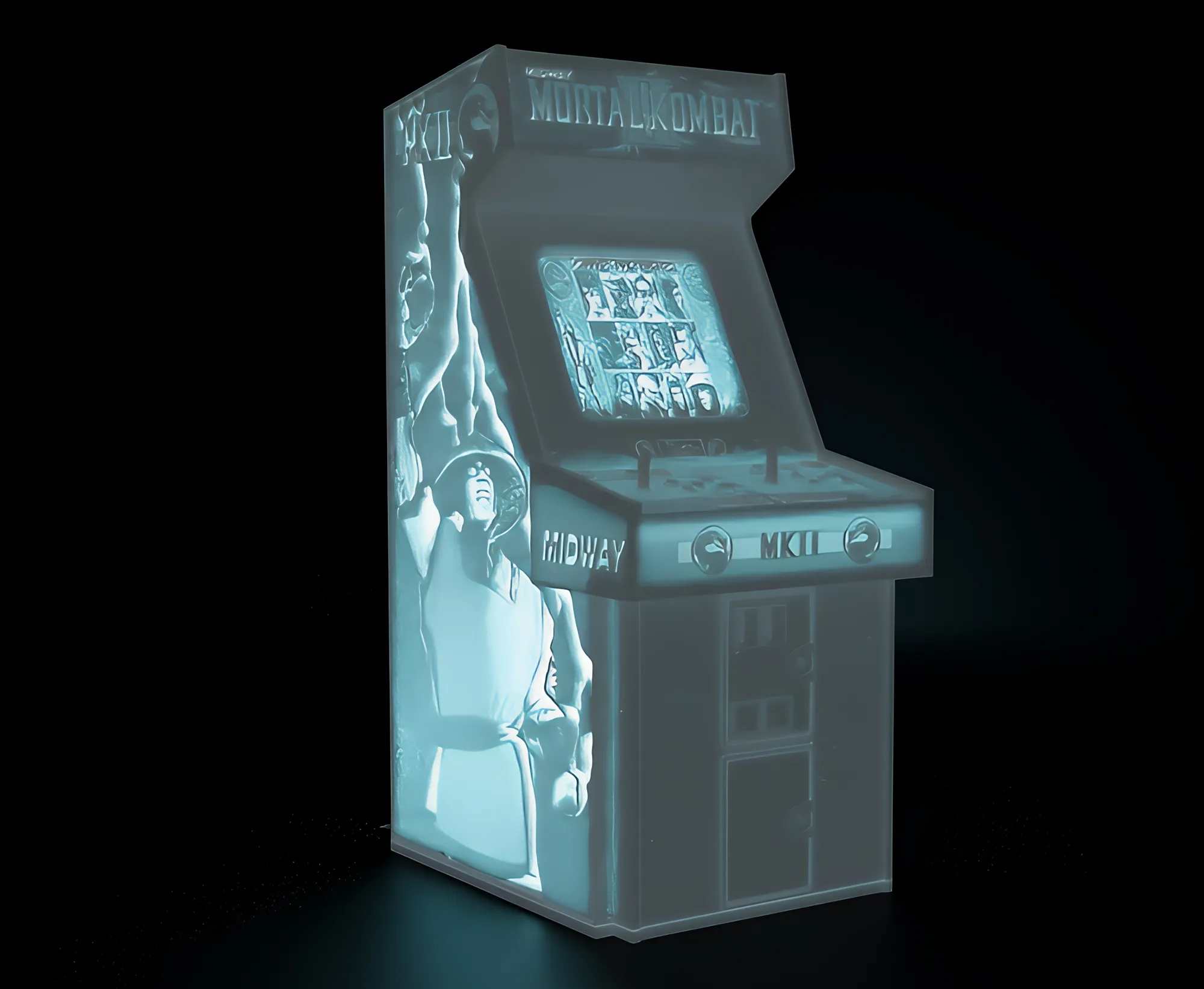 MOBILE ARCADE MORTAL KOMBAT II CON LITHOPHANE