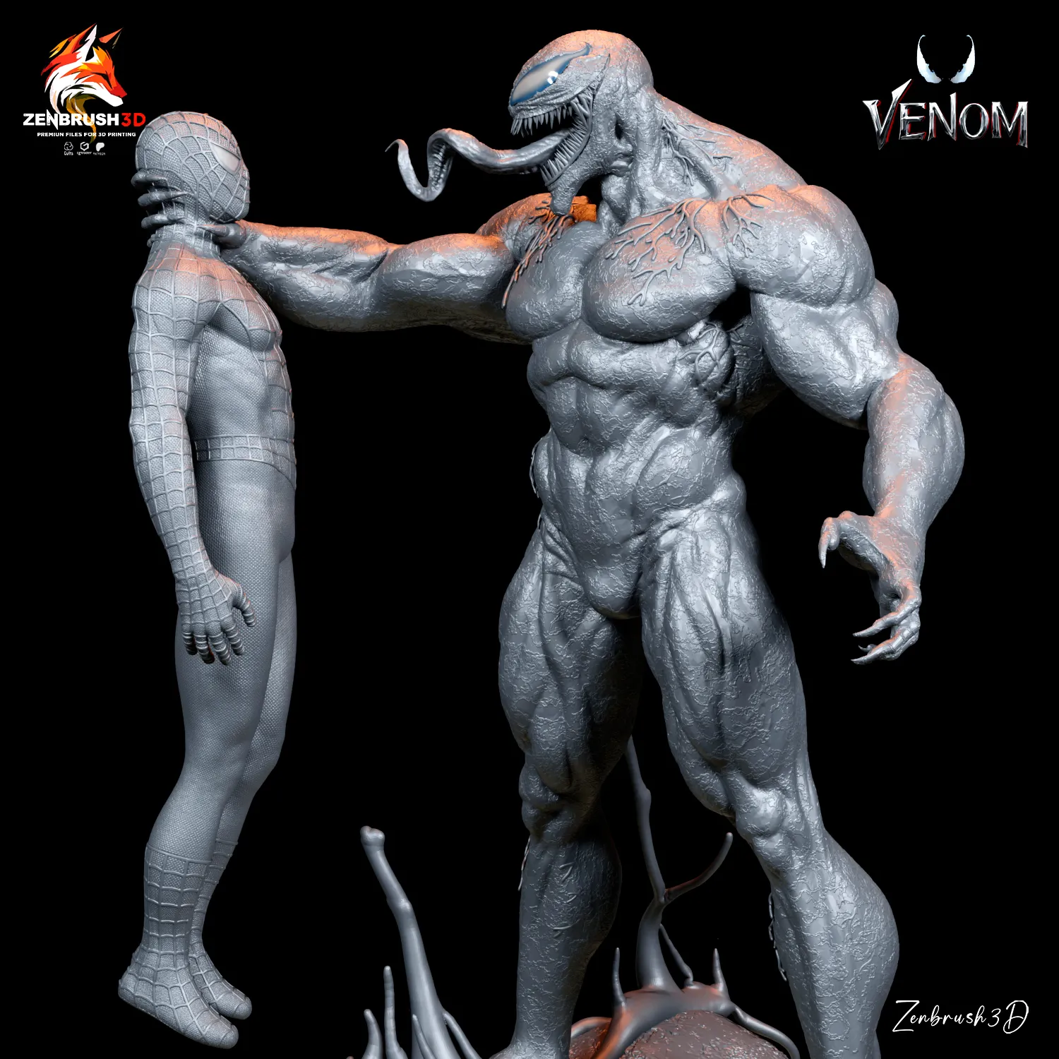 VENOM VS SPIDERMAN - DIORAMA - 3D PRINTING