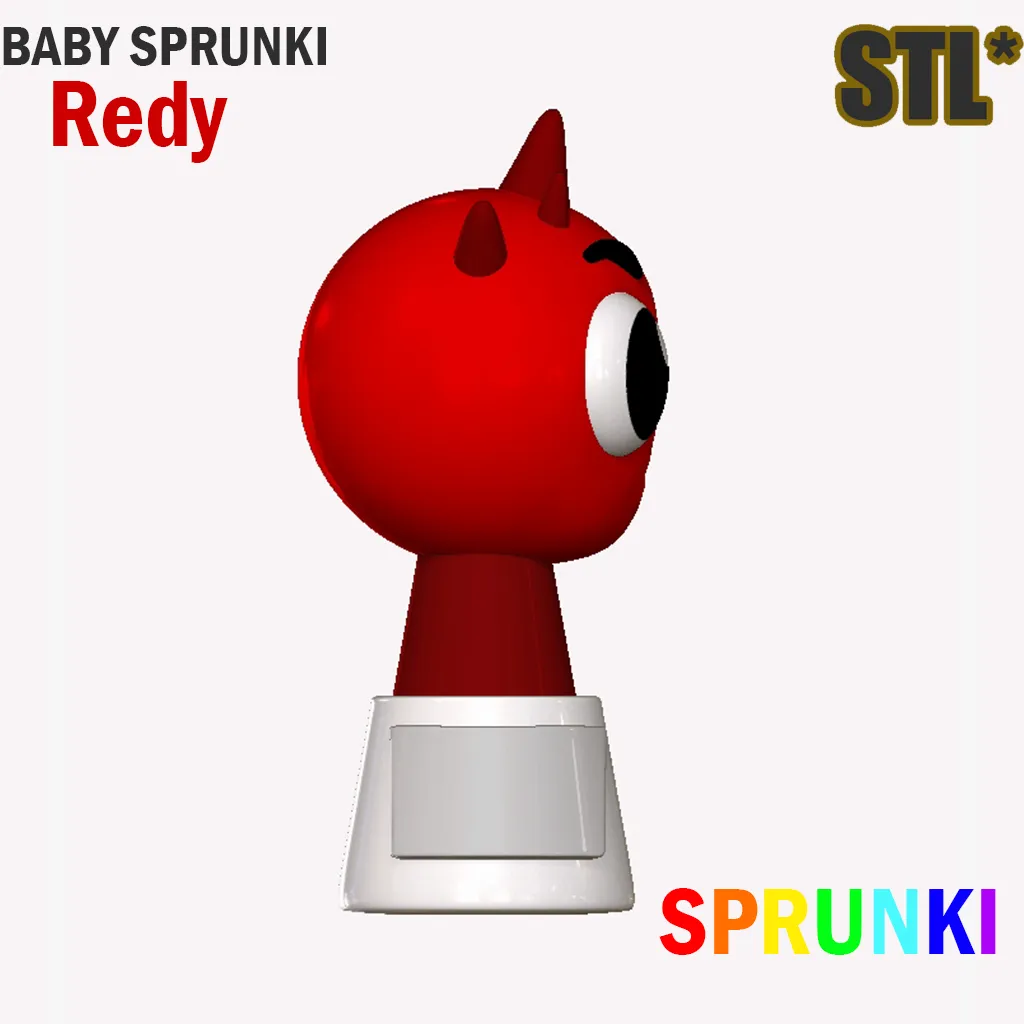 Sprunki Incredibox Baby Raddy Sprunki STL 3D Character Fanar