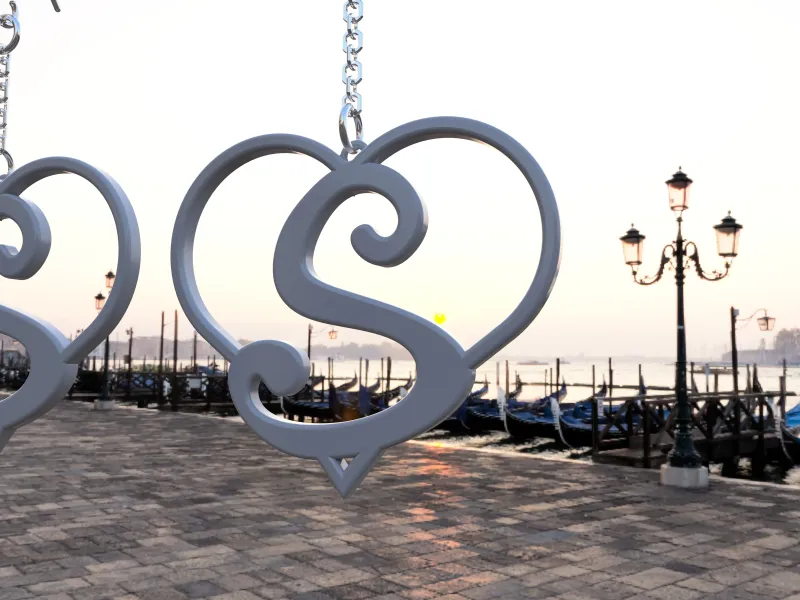 Boucle d'oreille Cœur avec S pour la Saint-Valentin