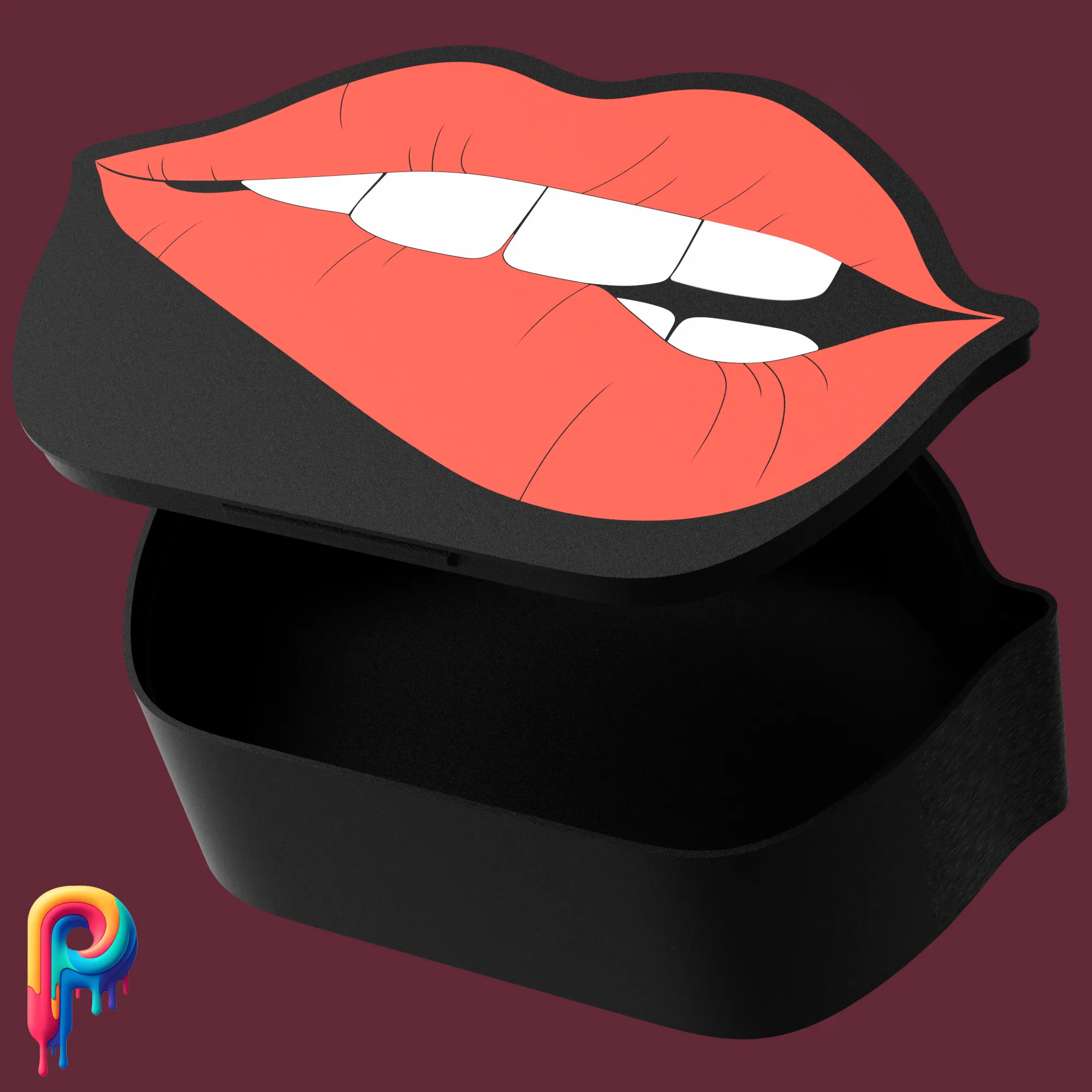 Lip Bite Lightbox by Polymeria