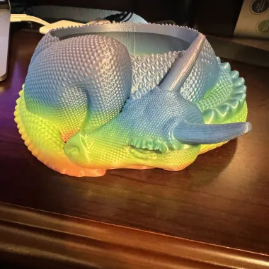 SLEEPY DRAGON CANDY BOWL / PLANTER - NO SUPPORTS-0
