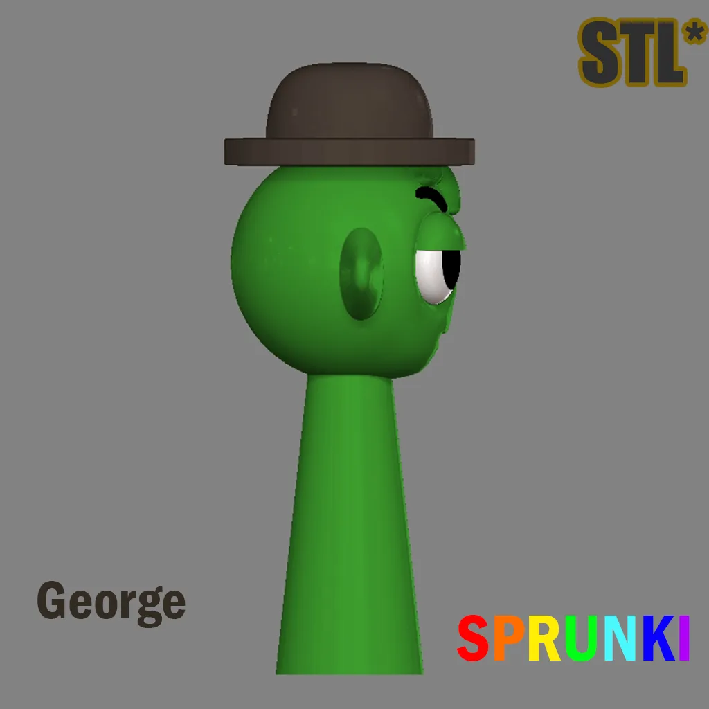 3D Sprunki Incredibox George Sprunki STL 3D Character Fanart