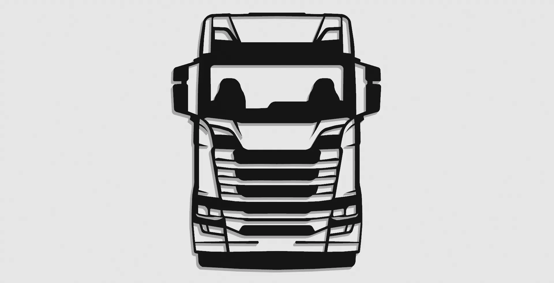 Scania S series 2024 Front silhouette