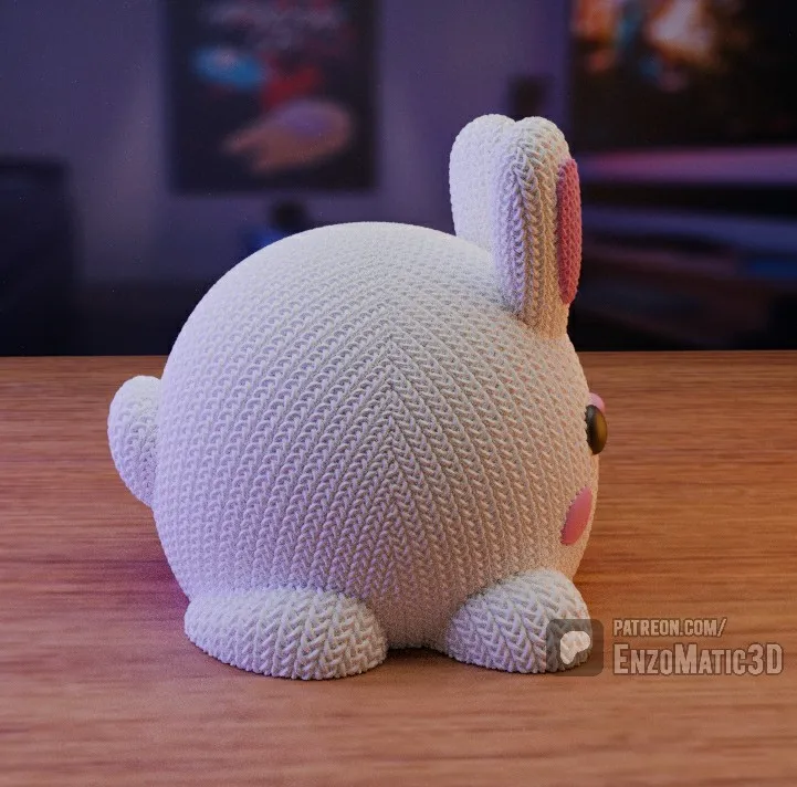 knitted bunny squishmallow - 3MF - STL - print in parts