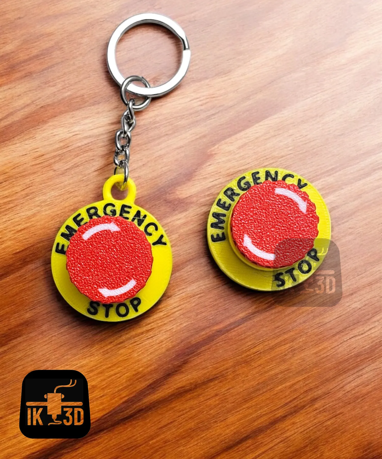 Emergency Stop Clicker Fidget Toy Keychain / Multicolor
