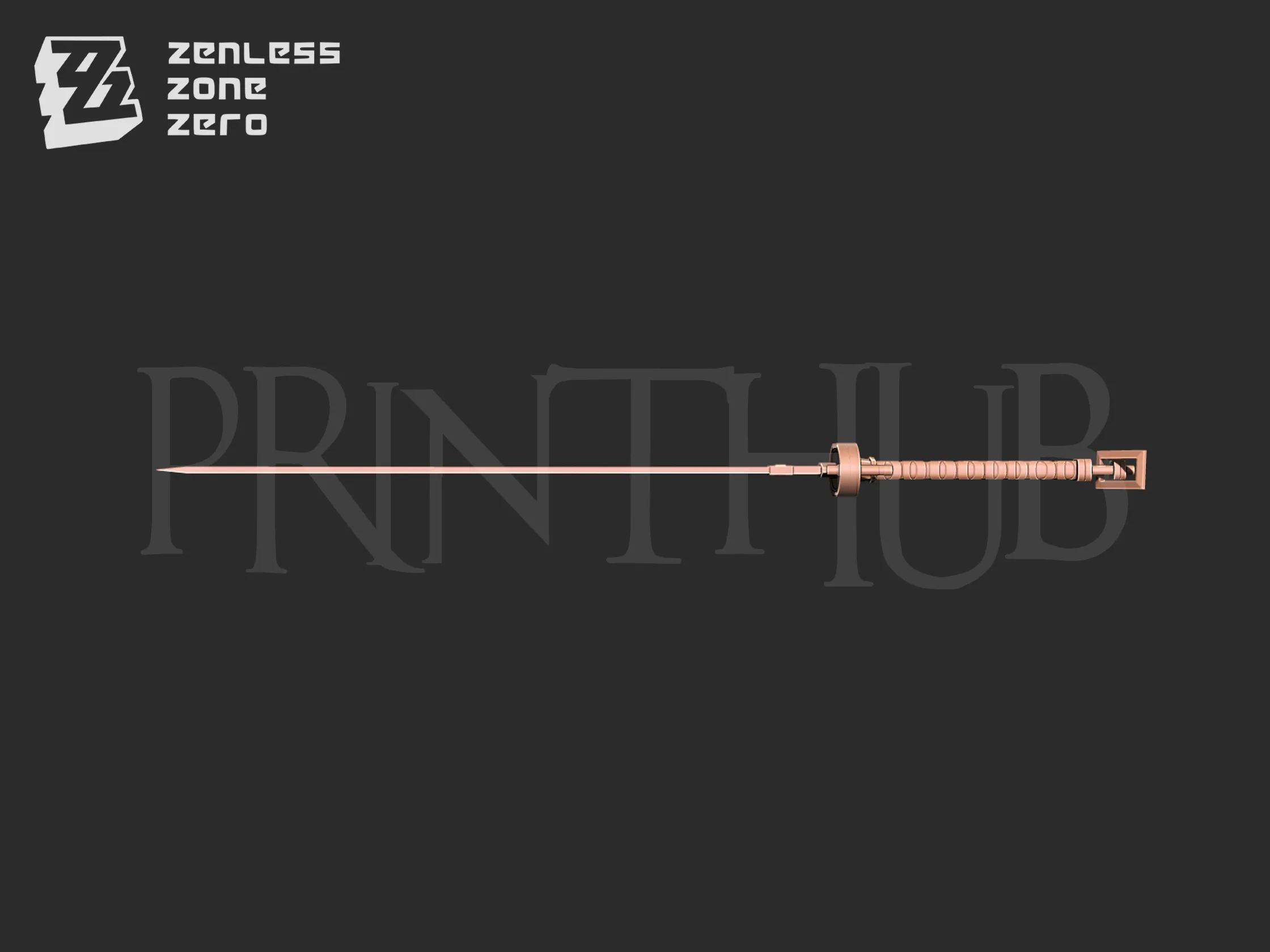 Hoshimi Miyabi Sword from Zenless Zone Zero Cosplay 3d model