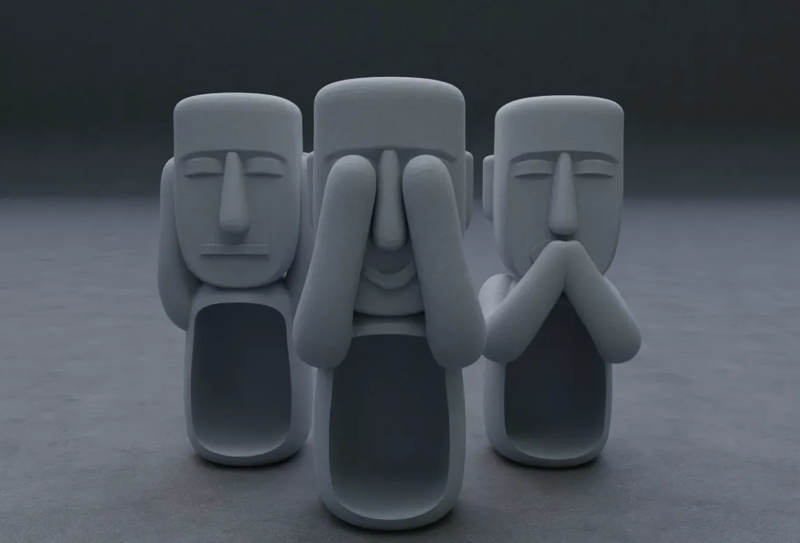 Hear No Evil Moai Tealight Holder