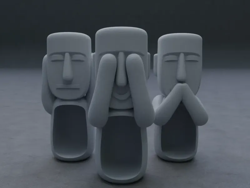 Hear No Evil Moai Tealight Holder