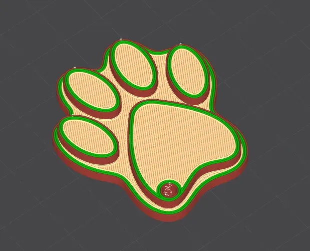 dog paw keychain