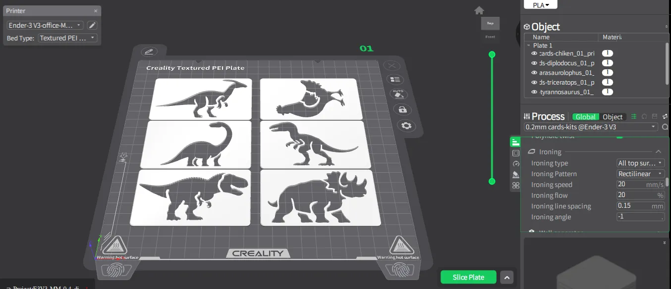 Dino Stencil Cards