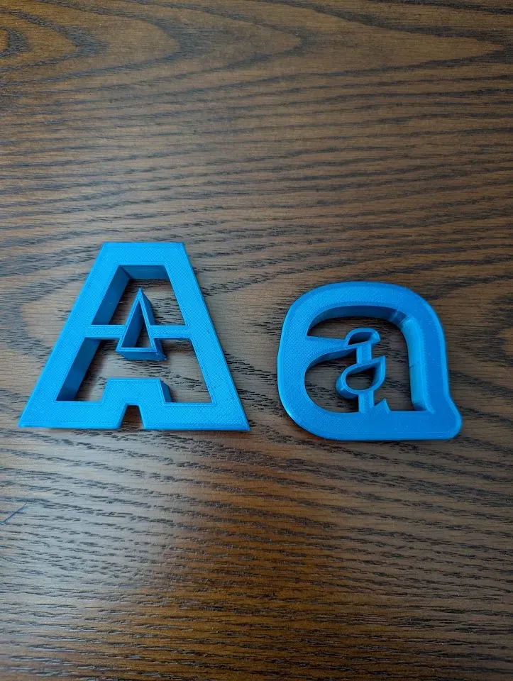 Letter A Alphabet Upper & Lower Case Cookie Cutter