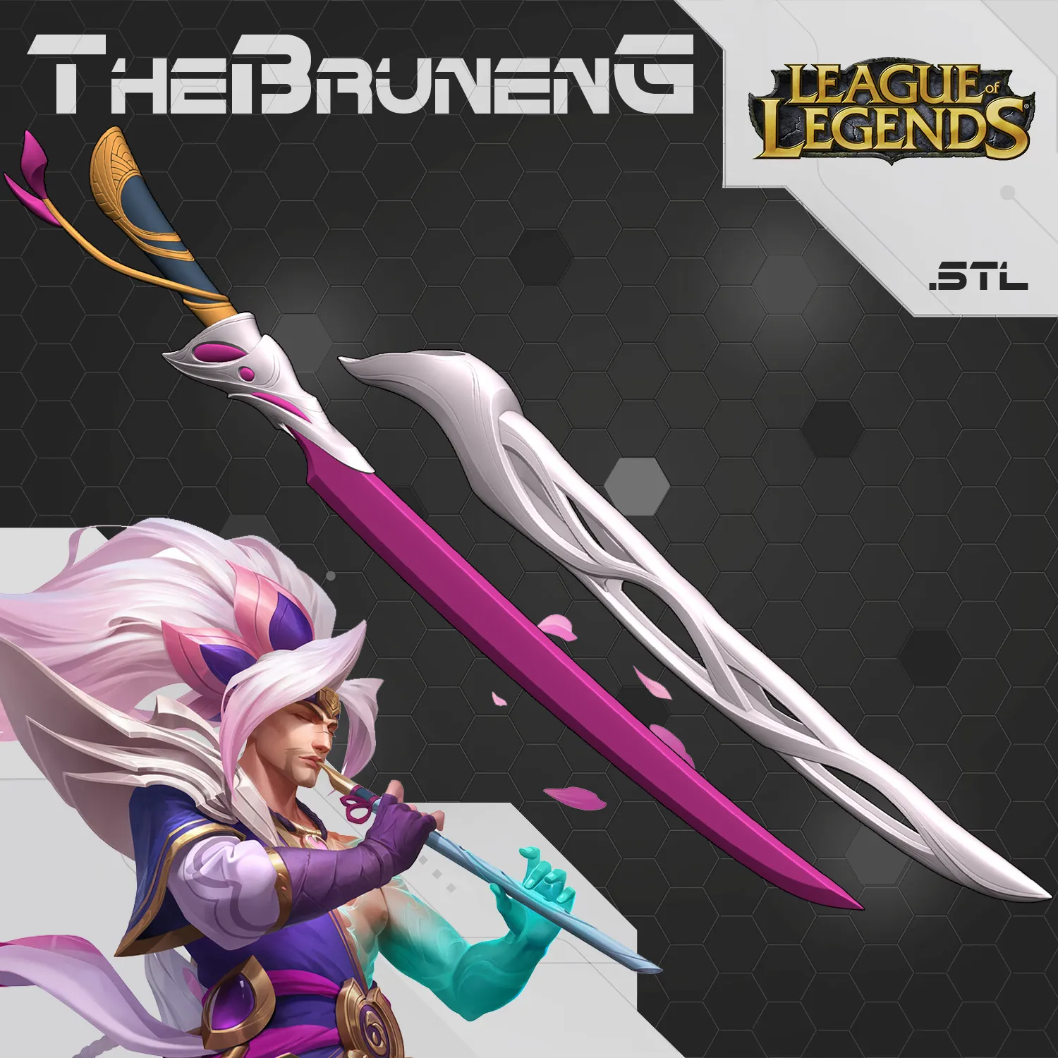 Yasuo spirit blossom sword cosplay League of Legends LOL