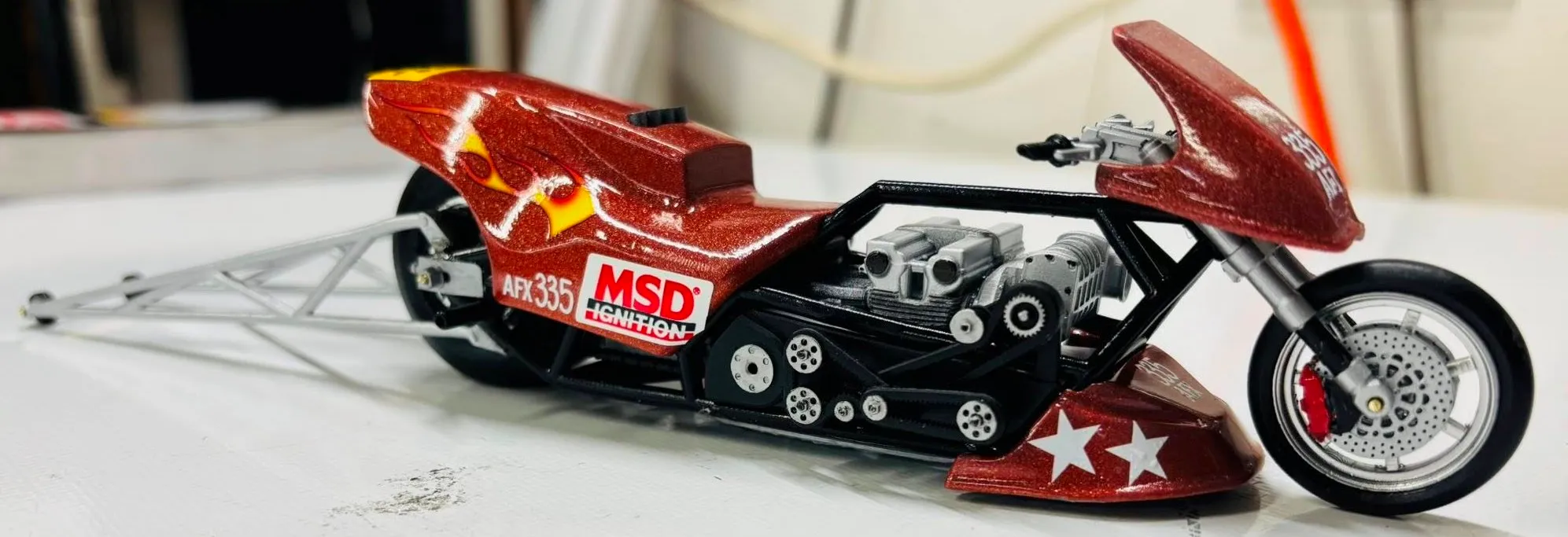 Top fuel dragster motorcycle Scale 1:25-2