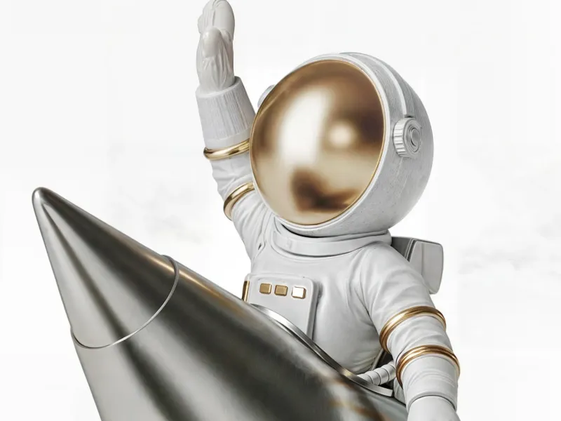 Flying Astronaut Statue