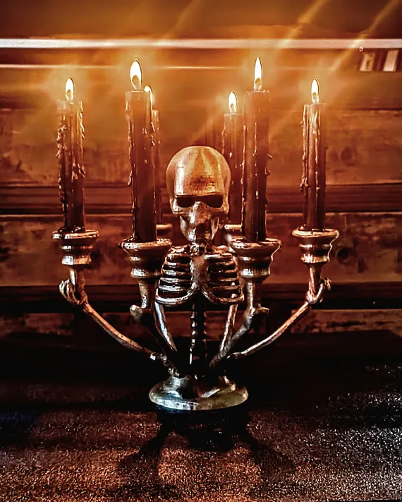 Skull Candlestick