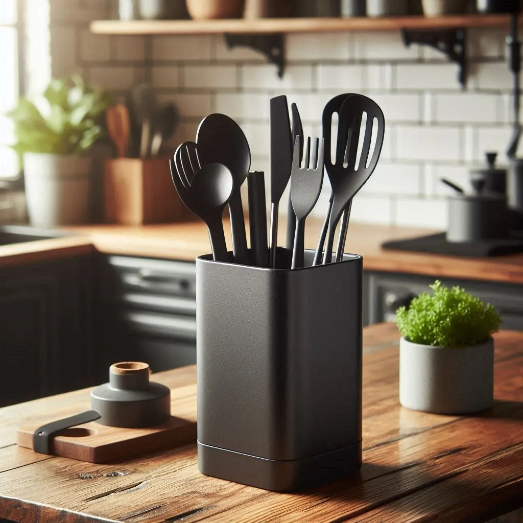 Kitchen Utensil Holder "Square Pot" – Simple, and Pracitcal