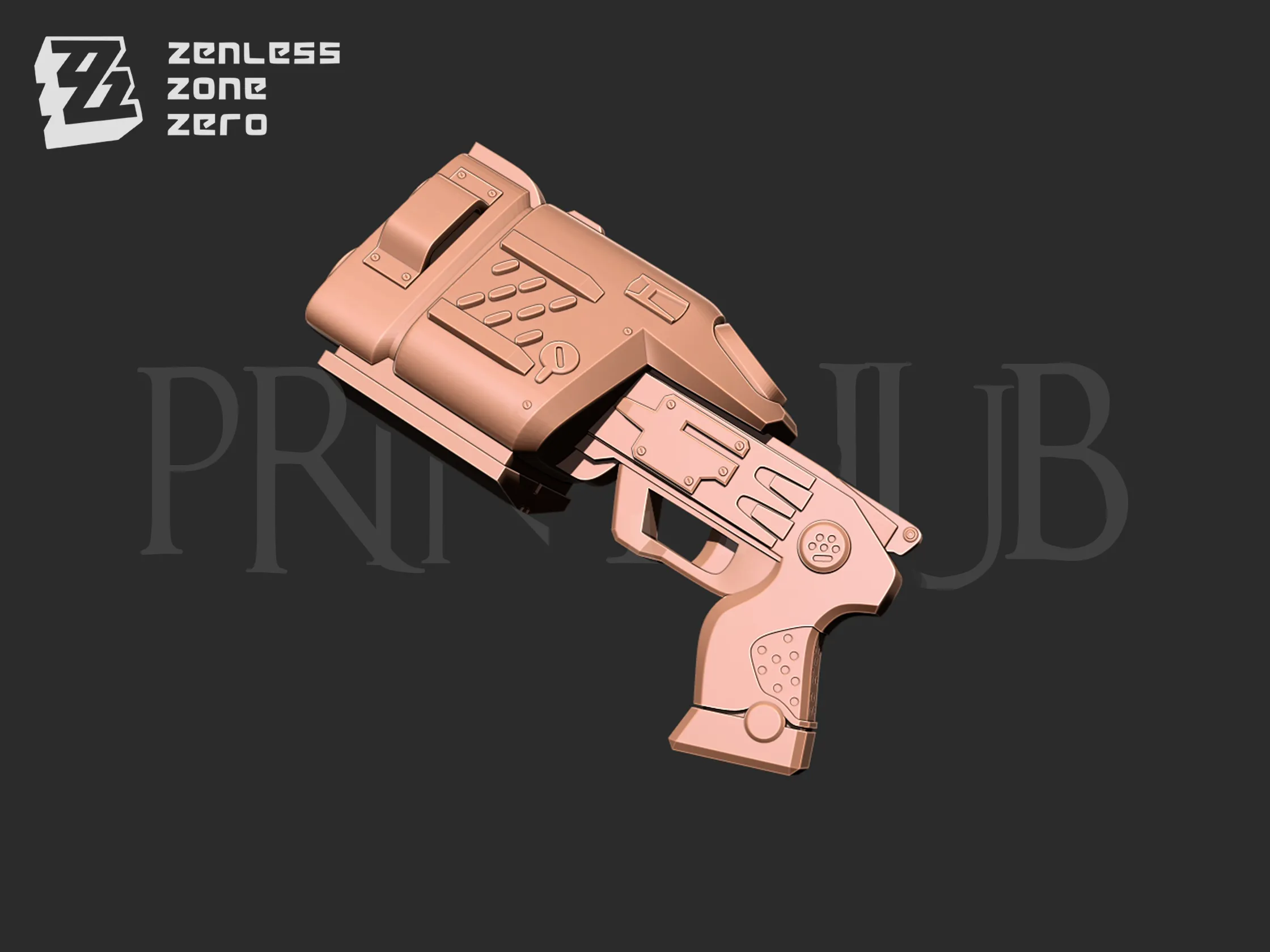 Zhu Yuan Handgun Blaster From Zenless Zone Zero