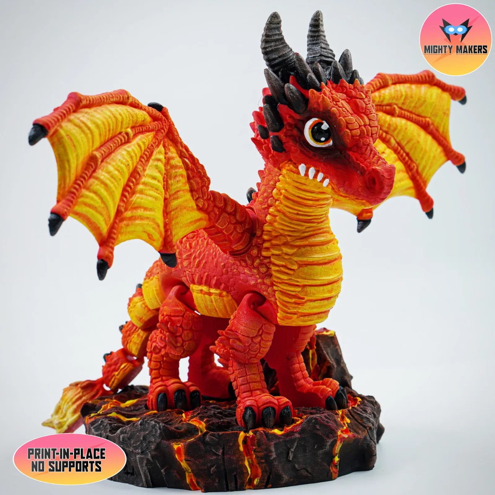 PRINT IN PLACE FLEXI FIRE DRAGON ARTICULATED