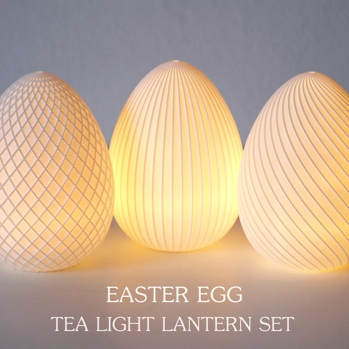 Easter Egg Tealight Lantern Set-2