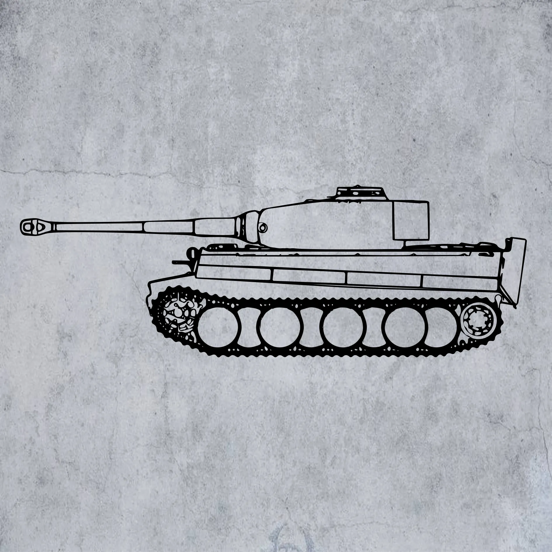 TIGER 1 TANK #1 | 2D WALL ART