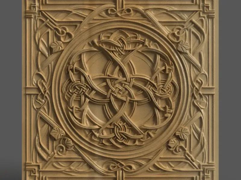 Celtic Coaster 3D Design – Wall Art and Tabletop Decoration