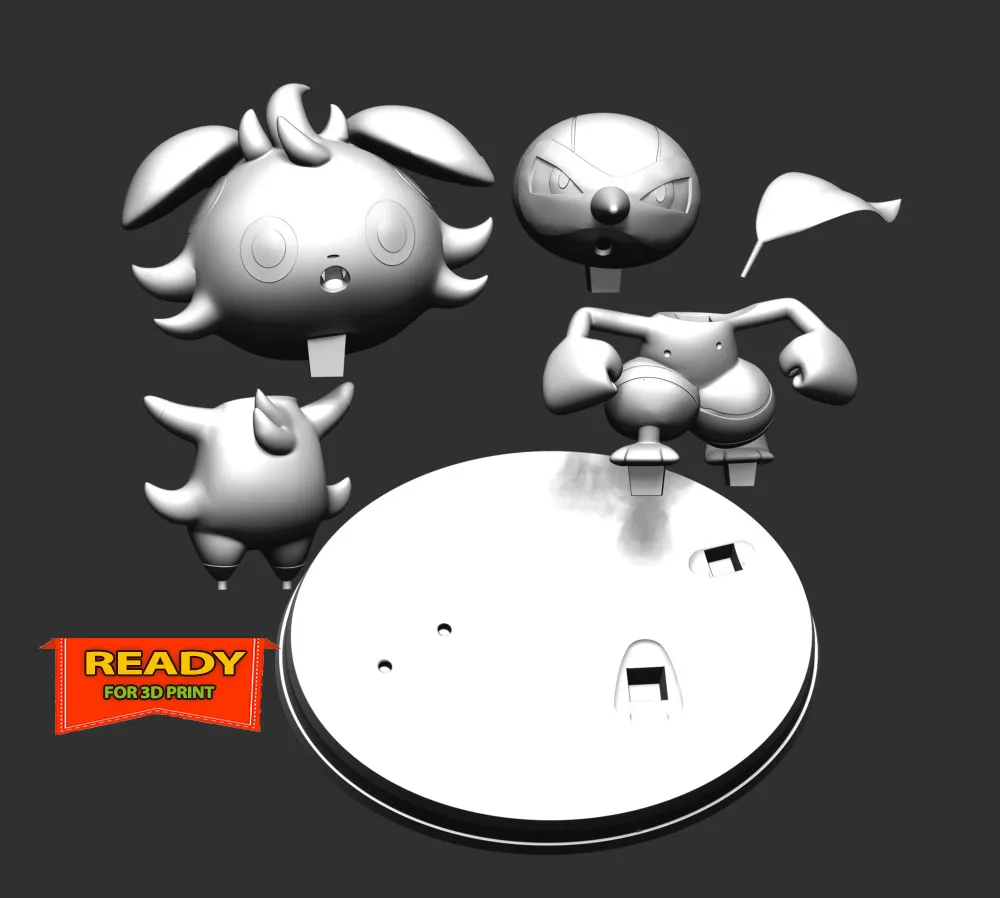 Espurr  And Nuzleaf - Pokemon