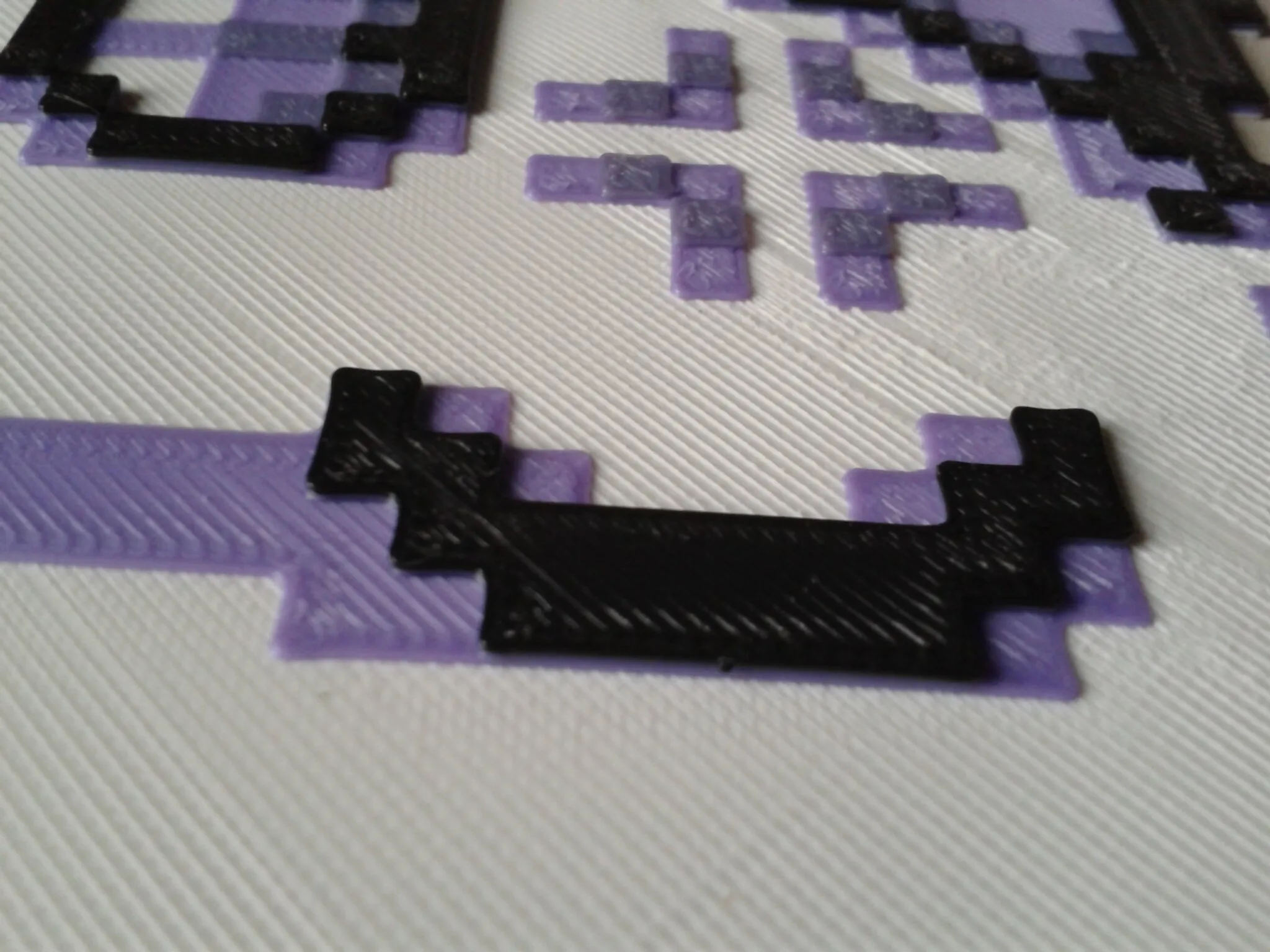 Meowth, Pixel Art, 3 filament changes