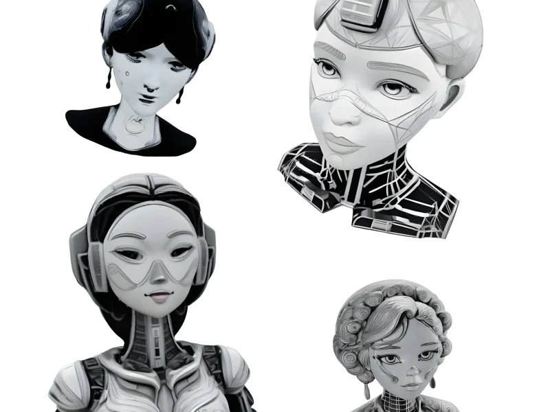Cyberpunk Era Ladies Collection - Retro-Futuristic Character