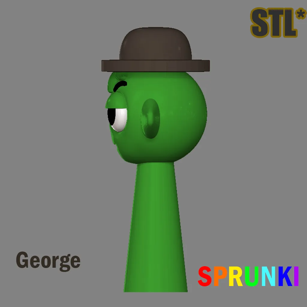 3D Sprunki Incredibox George Sprunki STL 3D Character Fanart