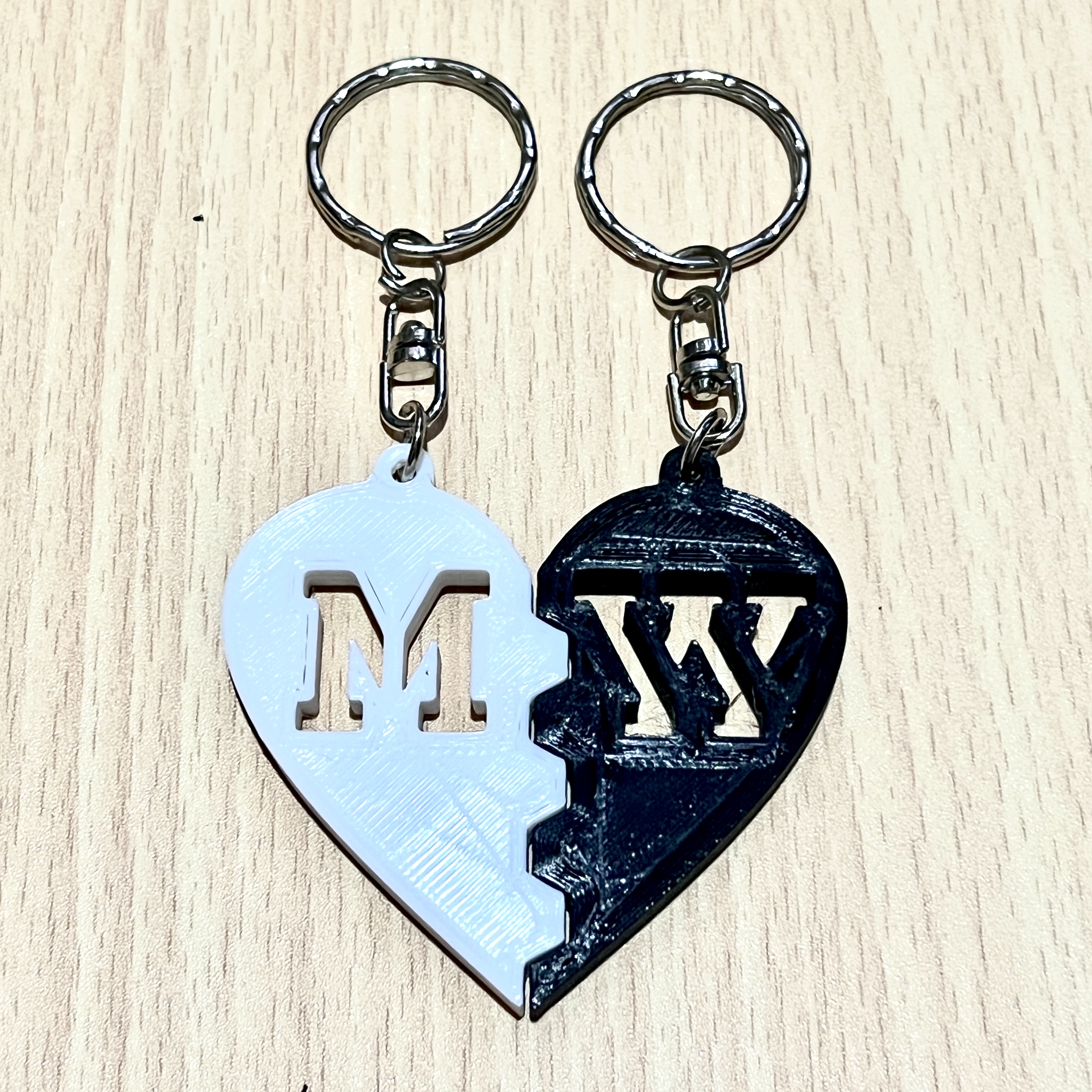 Letter & Initial Keychains Heart