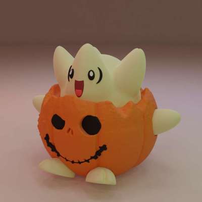 Halloween Pumpkin Togepi Pokemon 3d model