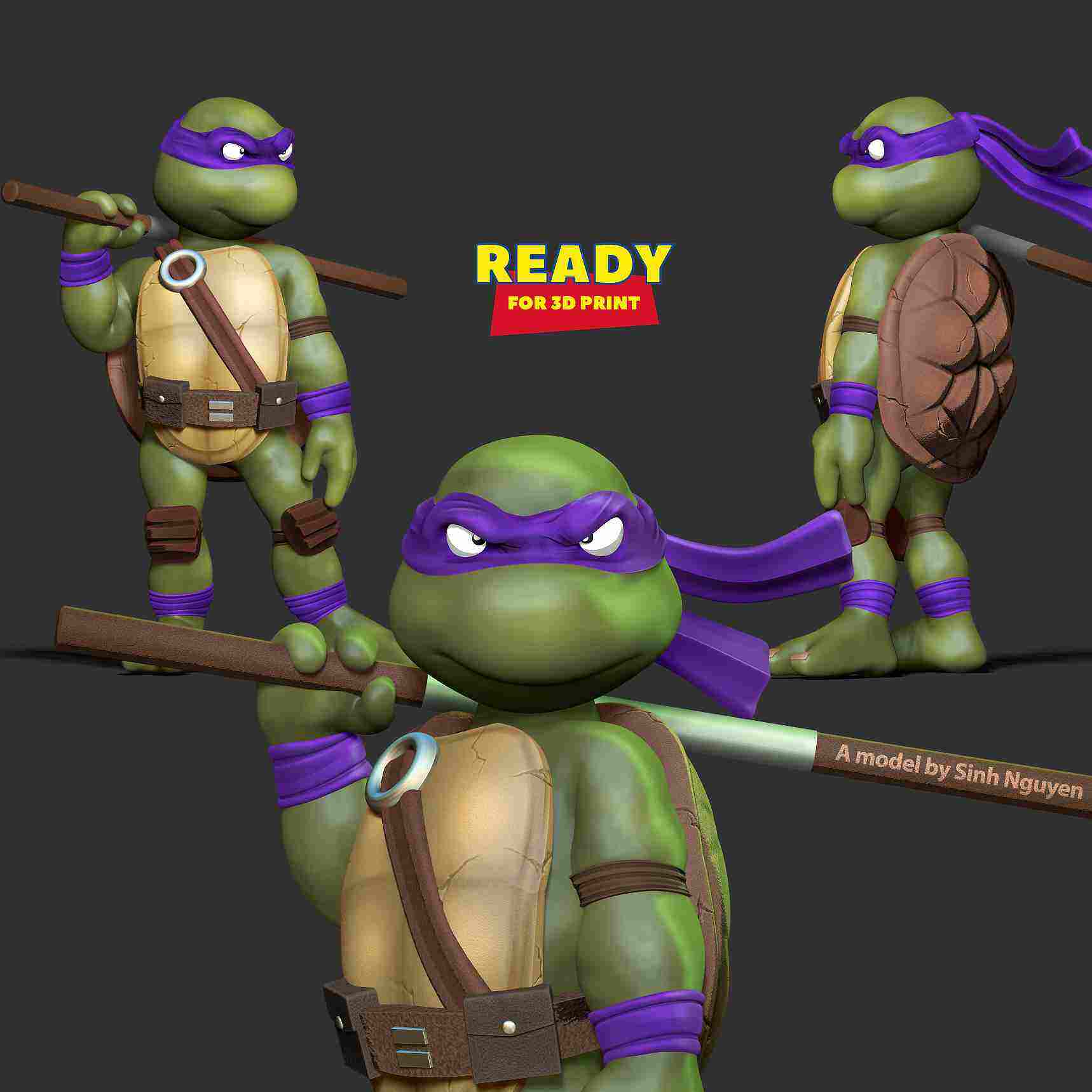 DONNIE DONATELLO TURTLE TORTUGA NINJA CAOS MUTANT KID 3D model 3D