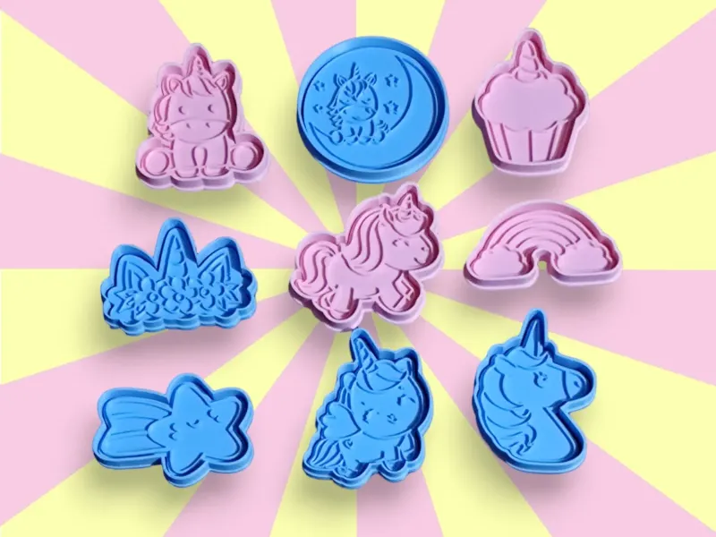 CORTANTES + ESTAMPAS UNICORNIOS  / UNICORNS CUTTERS + STAMPS