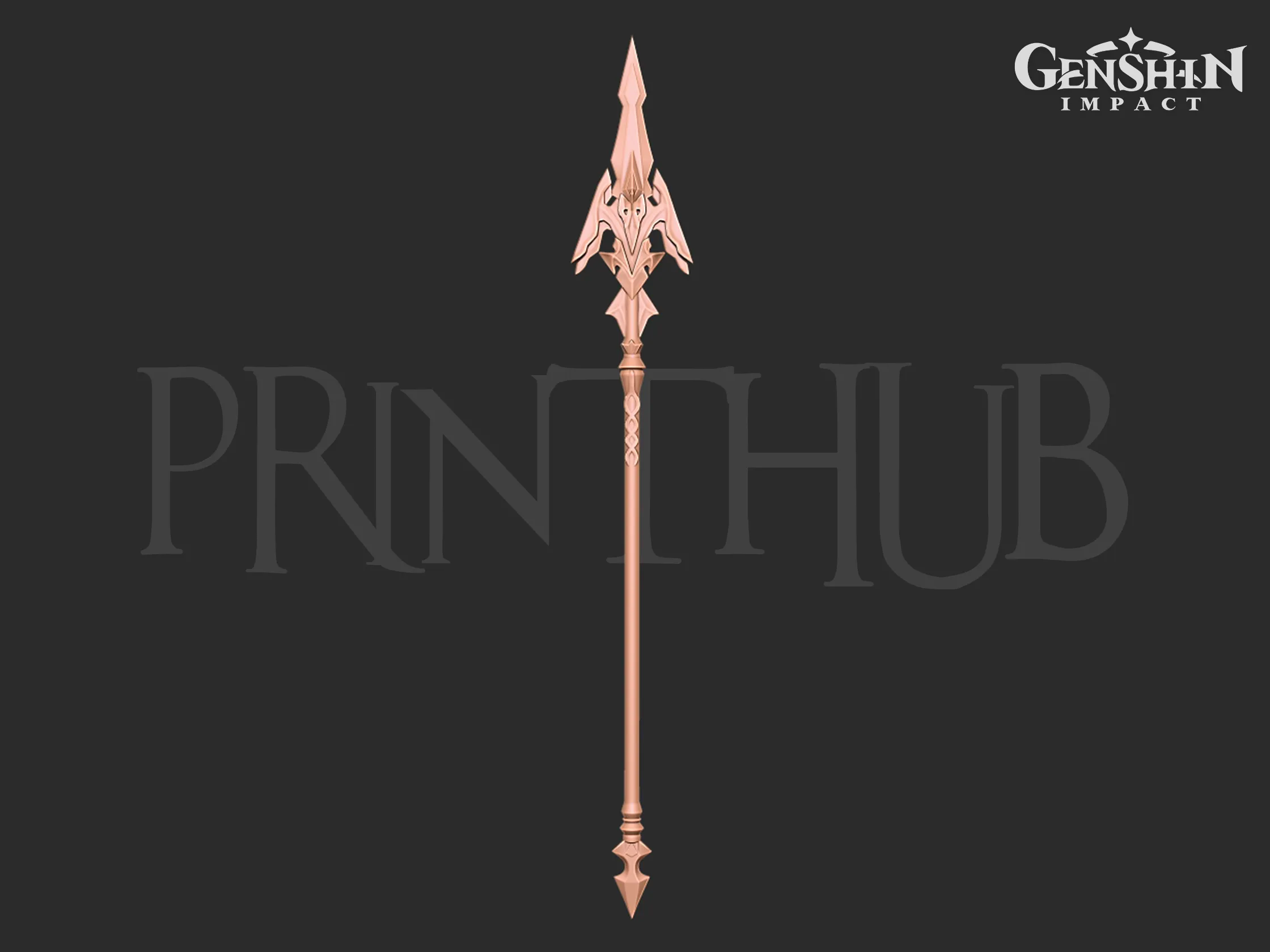 Genshin impact Calamity Queller Weapon 3d print model