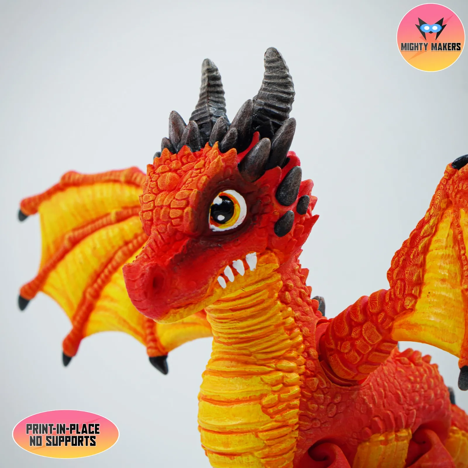 PRINT IN PLACE FLEXI FIRE DRAGON ARTICULATED
