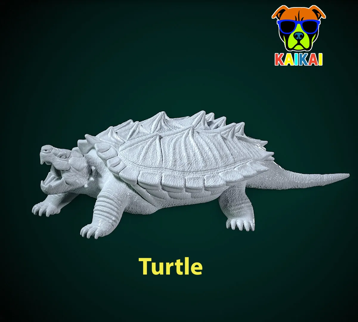 Alligator snapping turtle model - turtle statue - 3D print