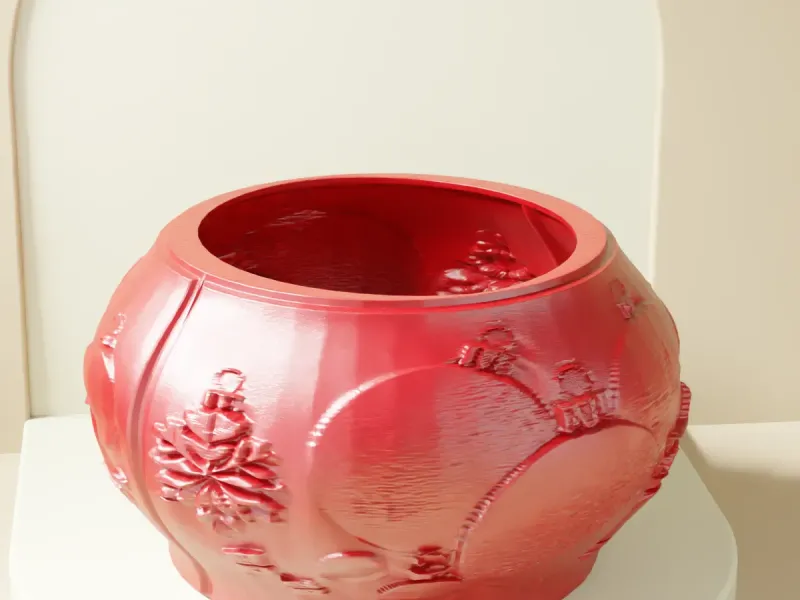 Christmas Ornament Relief Planter