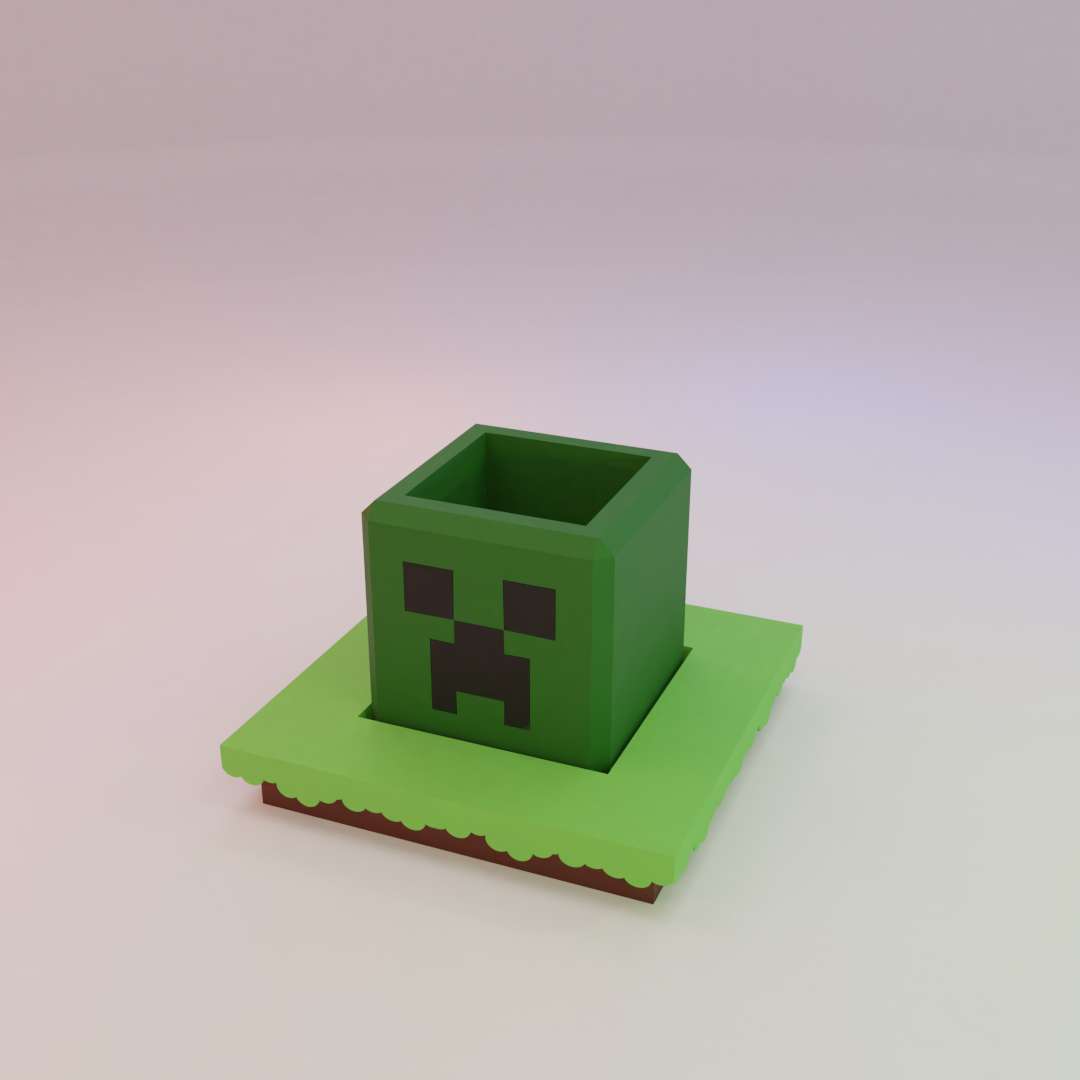 Minecraft Creeper Flower Pot