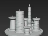 Geometric Sculptural Candle Stand-4
