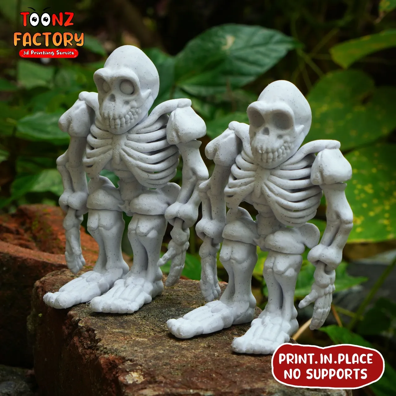 PRINT-IN-PLACE CUTE FLEXI BIGFOOT SKELETON