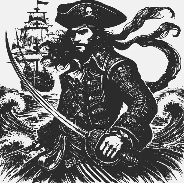 Pirate Captain Lamp/Deco With Easy Solution To Change Front!