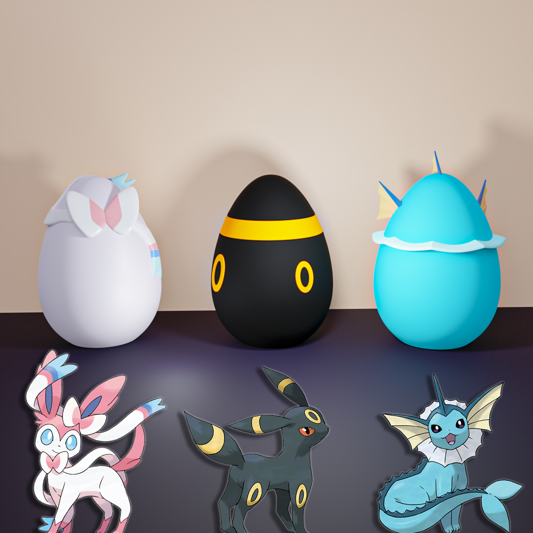 POKEMON EASTER EGG - EEVEE EVOLUTIONS, 3D models download