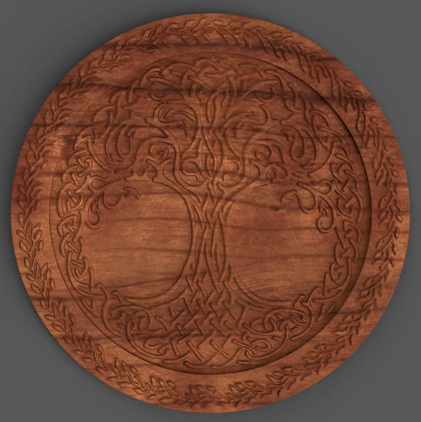 celtic tree coaster - wall decor - table top stl