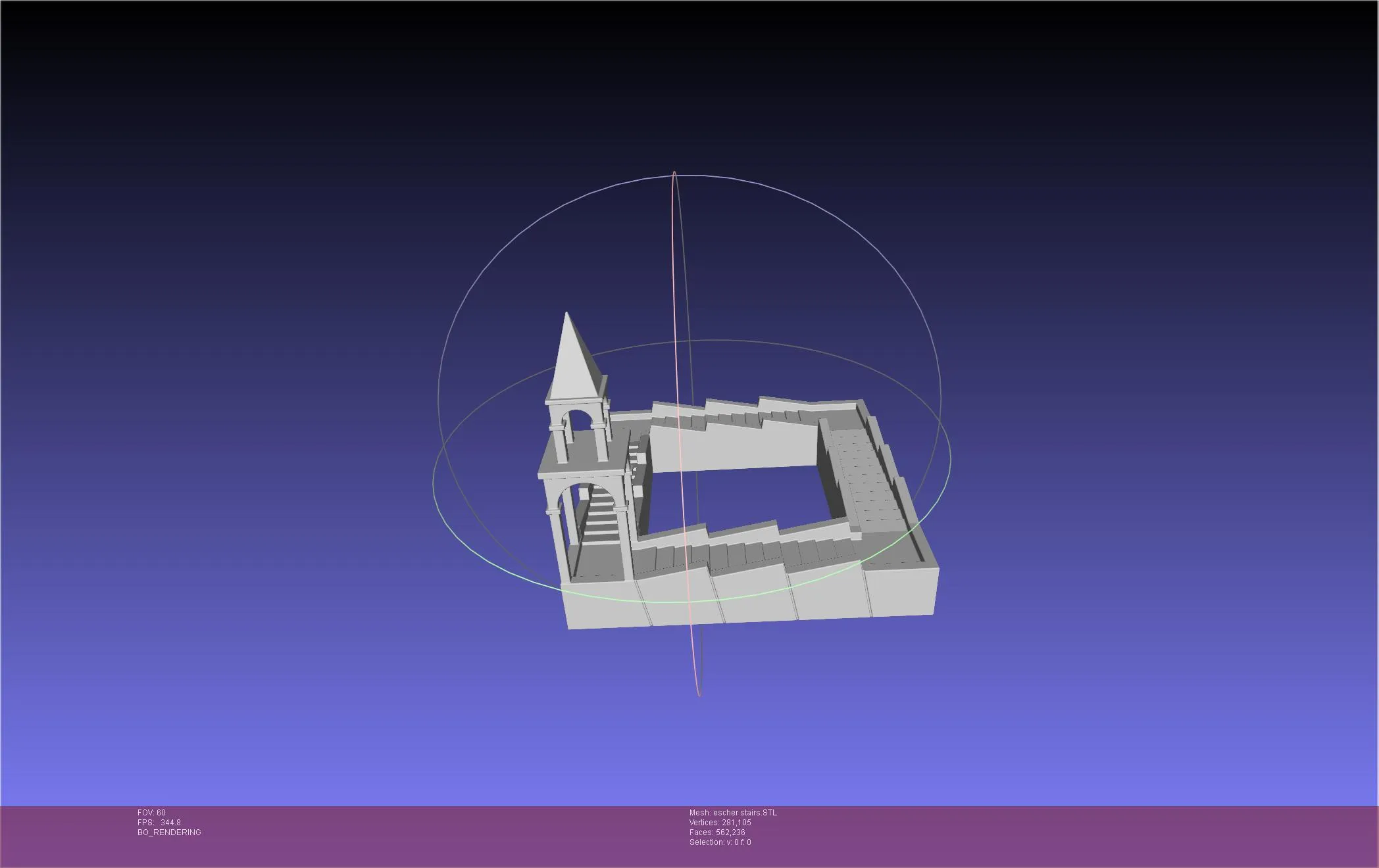 Escada 3D inspirada em Escher